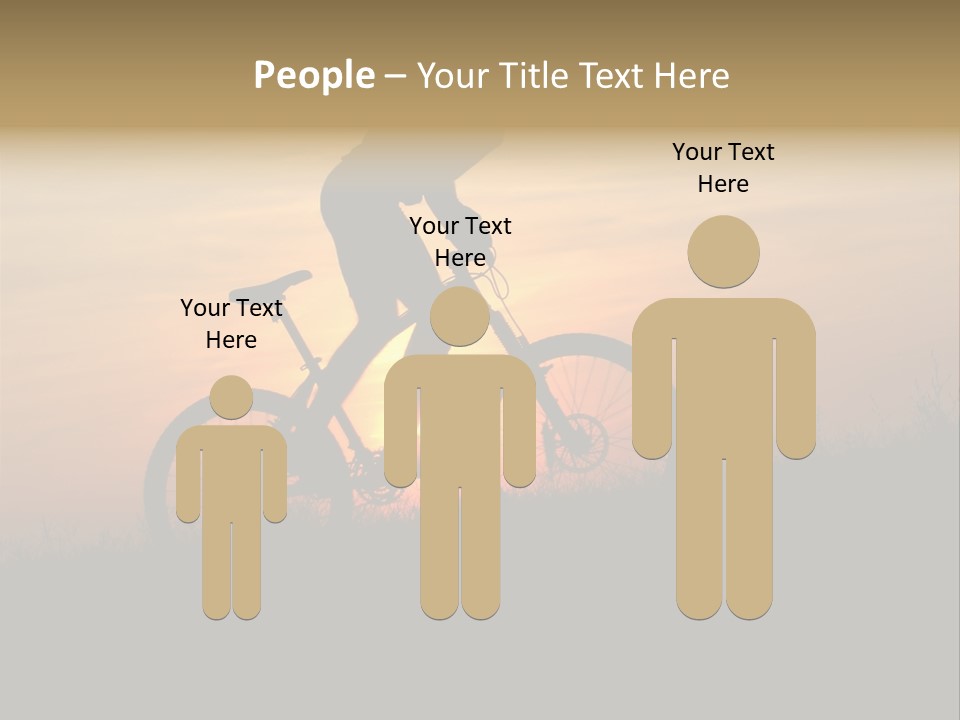 Cycling Silhouette Bike PowerPoint Template