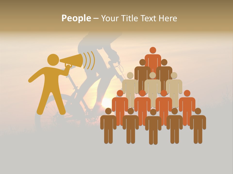 Cycling Silhouette Bike PowerPoint Template