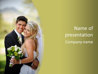 Bouquet Happiness Two PowerPoint Template