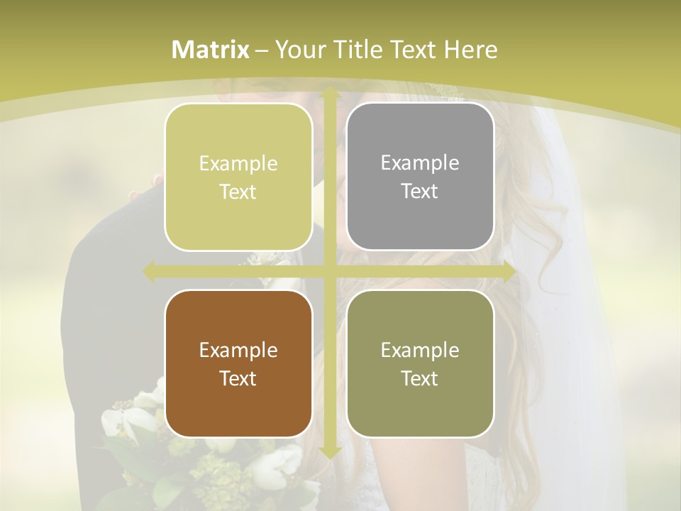 Bouquet Happiness Two PowerPoint Template