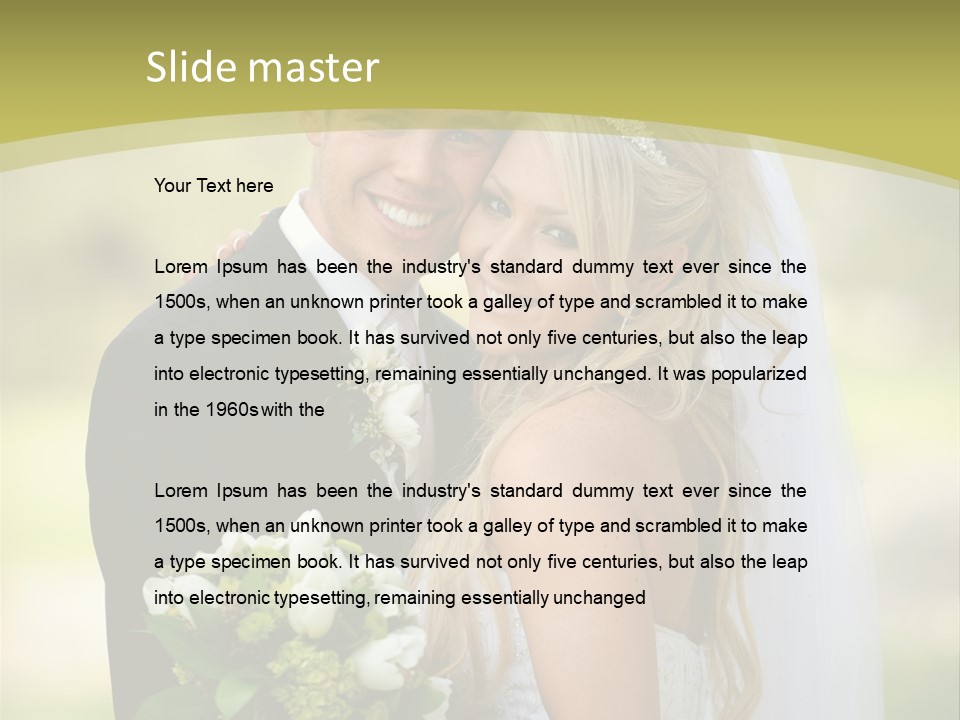 Bouquet Happiness Two PowerPoint Template