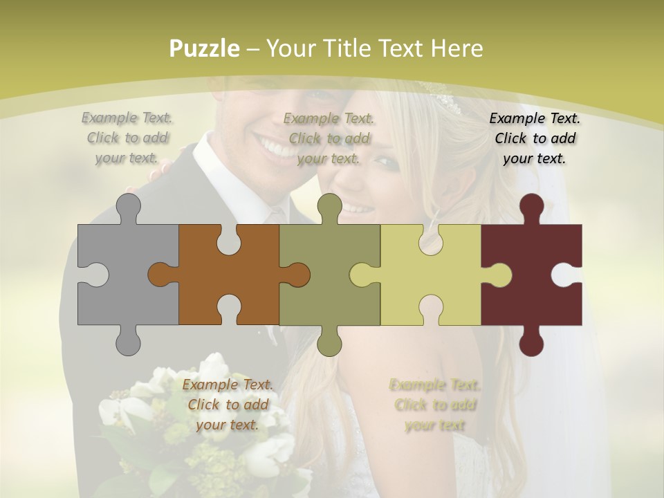 Bouquet Happiness Two PowerPoint Template