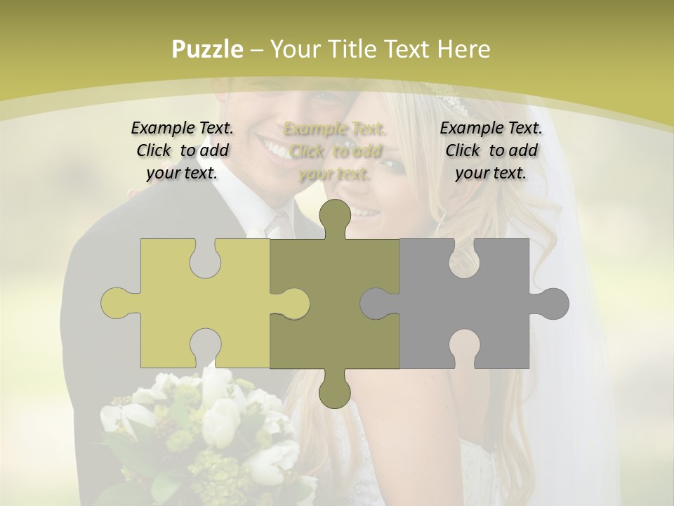 Bouquet Happiness Two PowerPoint Template