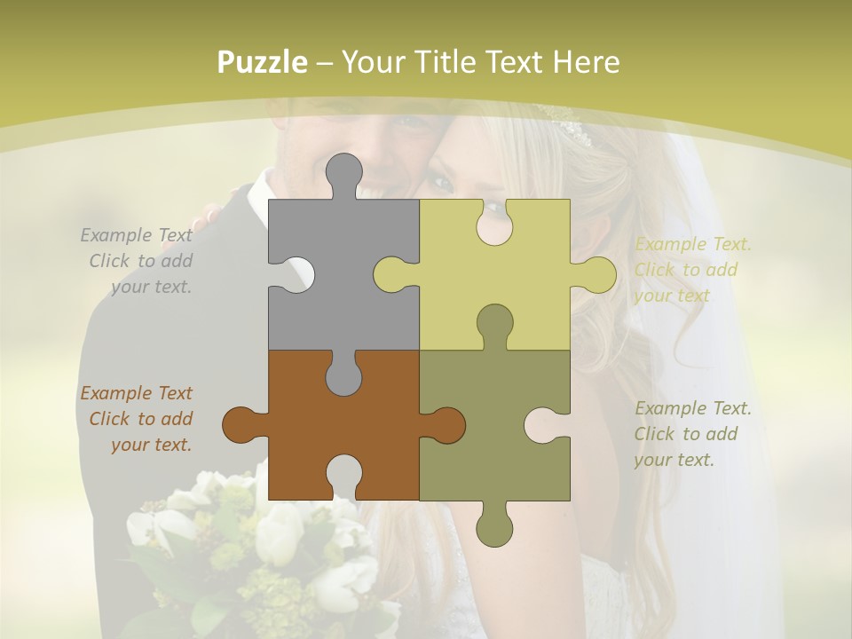 Bouquet Happiness Two PowerPoint Template