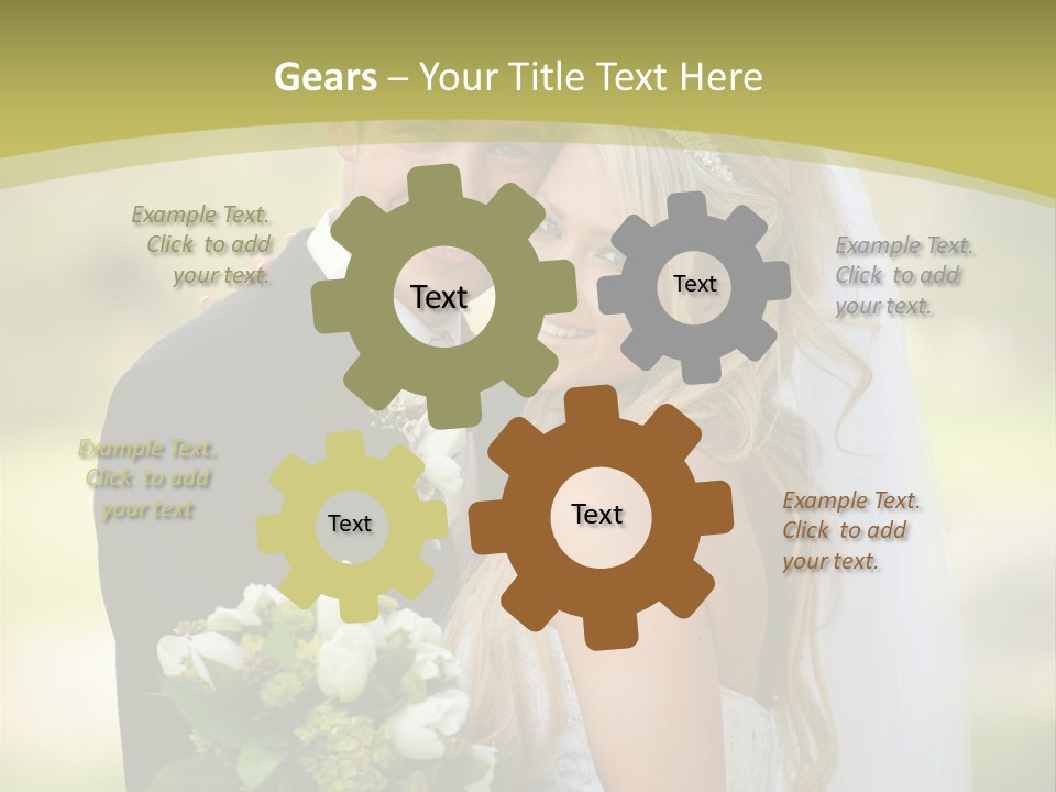 Bouquet Happiness Two PowerPoint Template