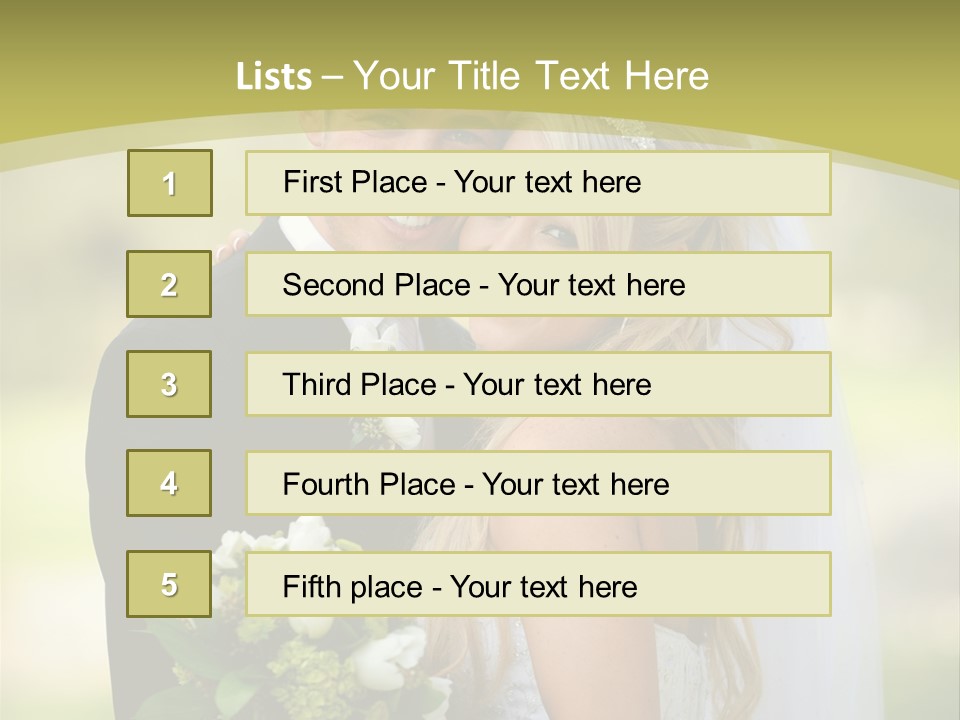 Bouquet Happiness Two PowerPoint Template