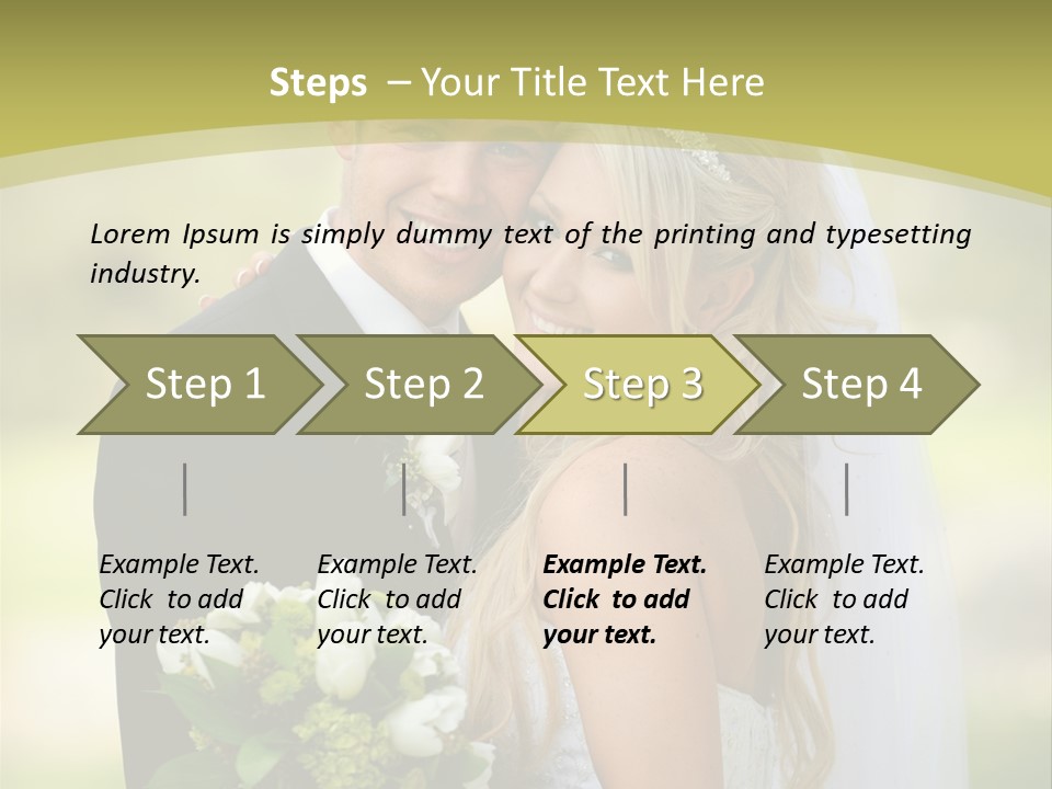 Bouquet Happiness Two PowerPoint Template