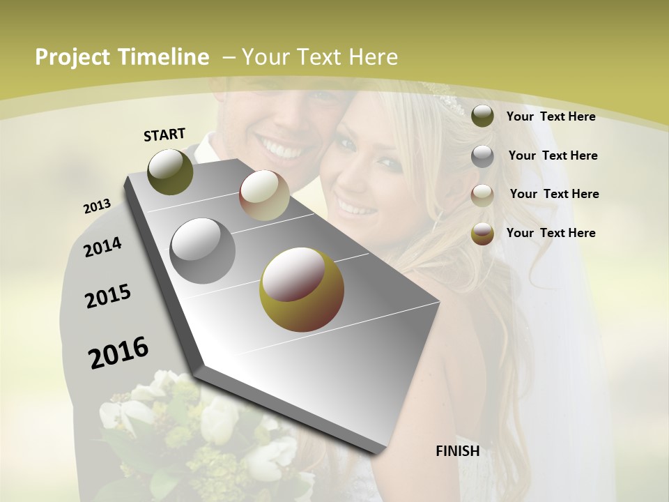 Bouquet Happiness Two PowerPoint Template