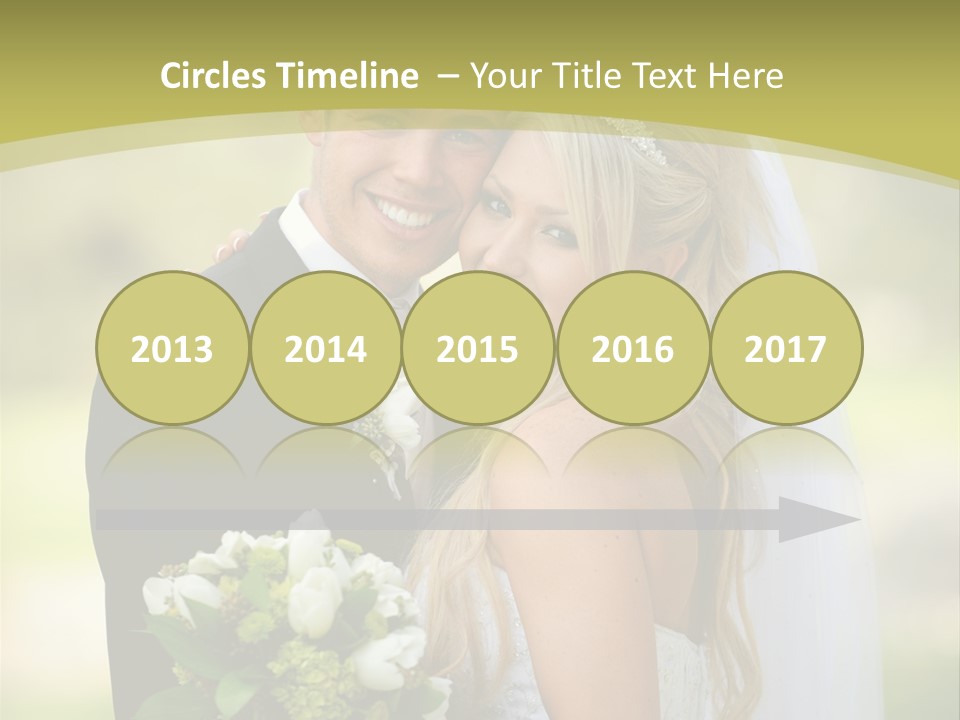 Bouquet Happiness Two PowerPoint Template