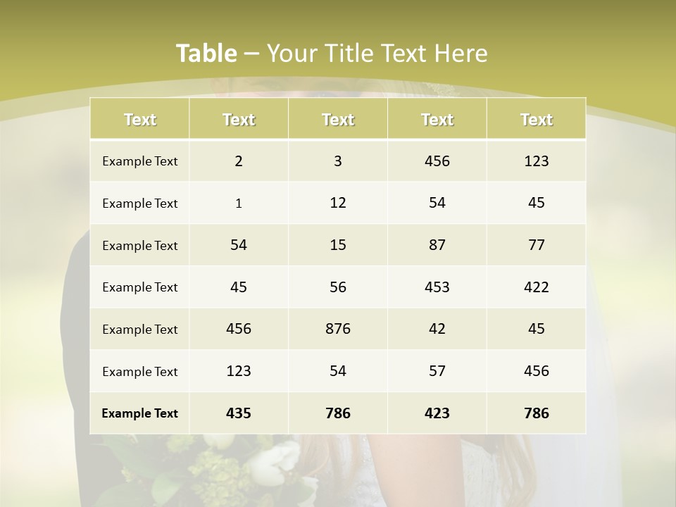 Bouquet Happiness Two PowerPoint Template