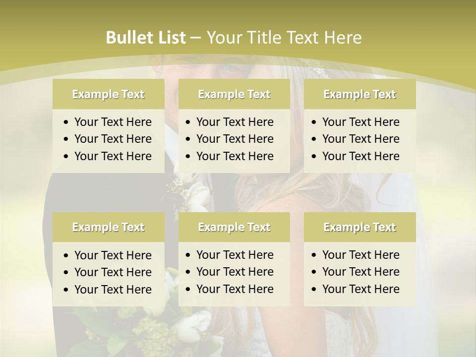 Bouquet Happiness Two PowerPoint Template