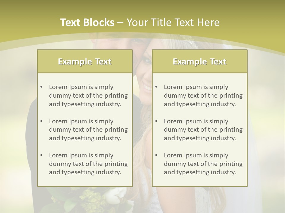 Bouquet Happiness Two PowerPoint Template