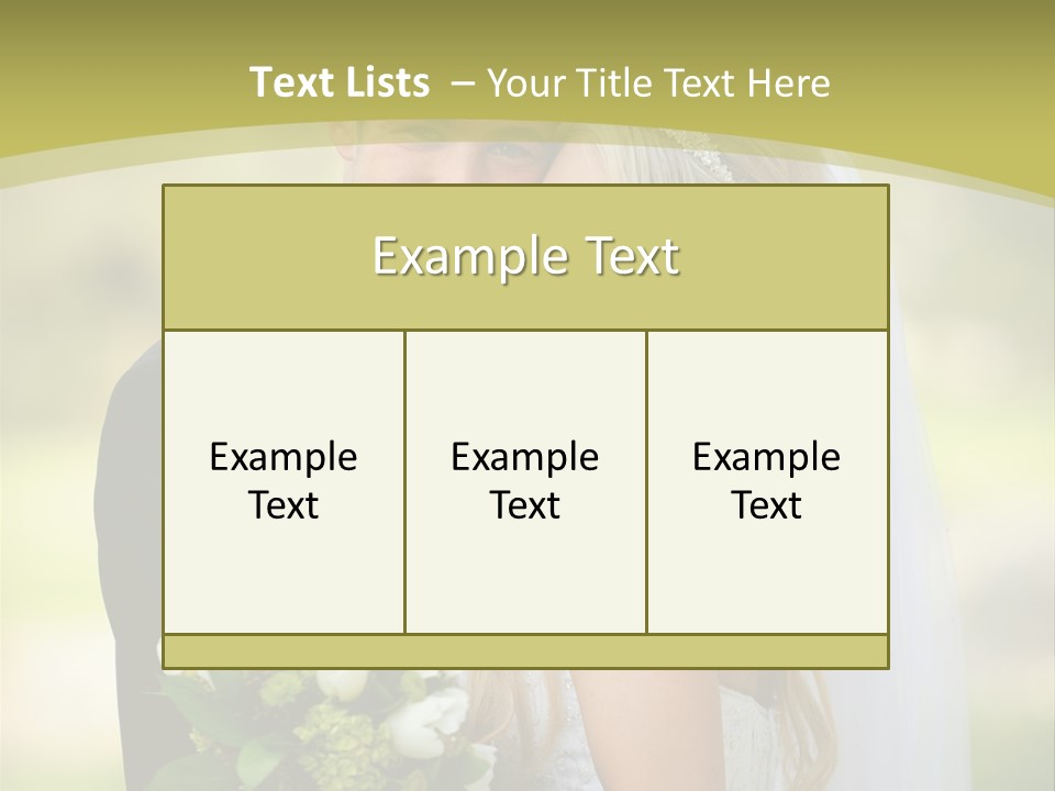 Bouquet Happiness Two PowerPoint Template