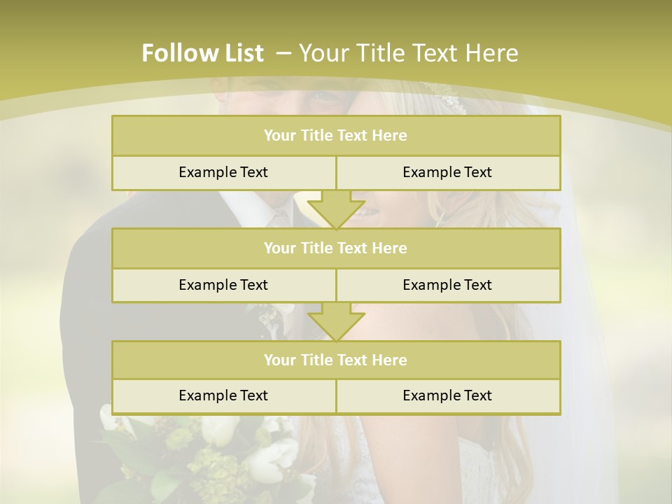 Bouquet Happiness Two PowerPoint Template