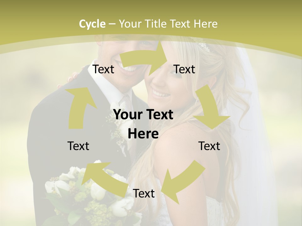 Bouquet Happiness Two PowerPoint Template