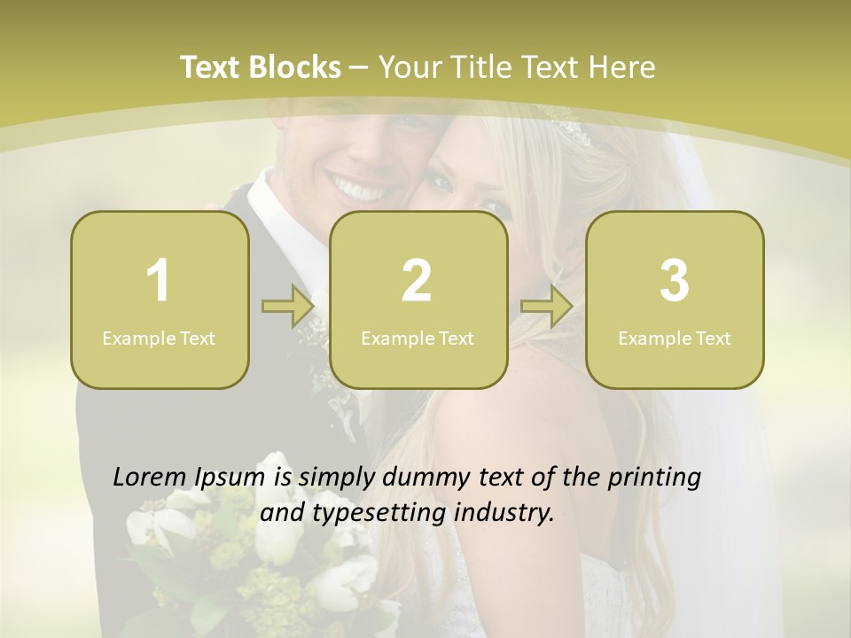 Bouquet Happiness Two PowerPoint Template