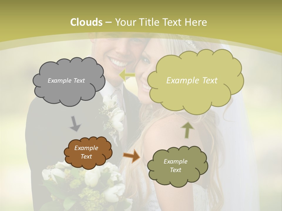 Bouquet Happiness Two PowerPoint Template