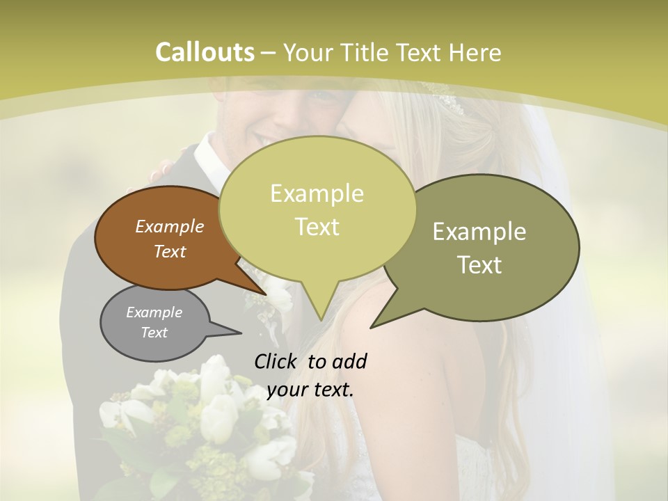 Bouquet Happiness Two PowerPoint Template