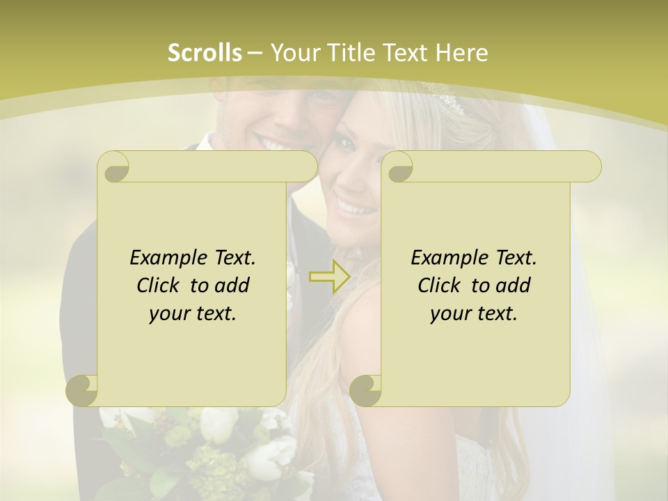 Bouquet Happiness Two PowerPoint Template