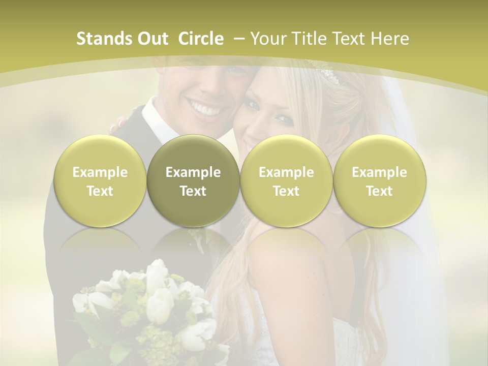 Bouquet Happiness Two PowerPoint Template