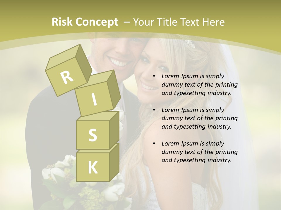 Bouquet Happiness Two PowerPoint Template