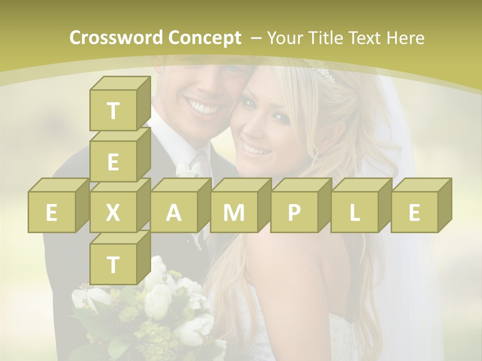 Bouquet Happiness Two PowerPoint Template