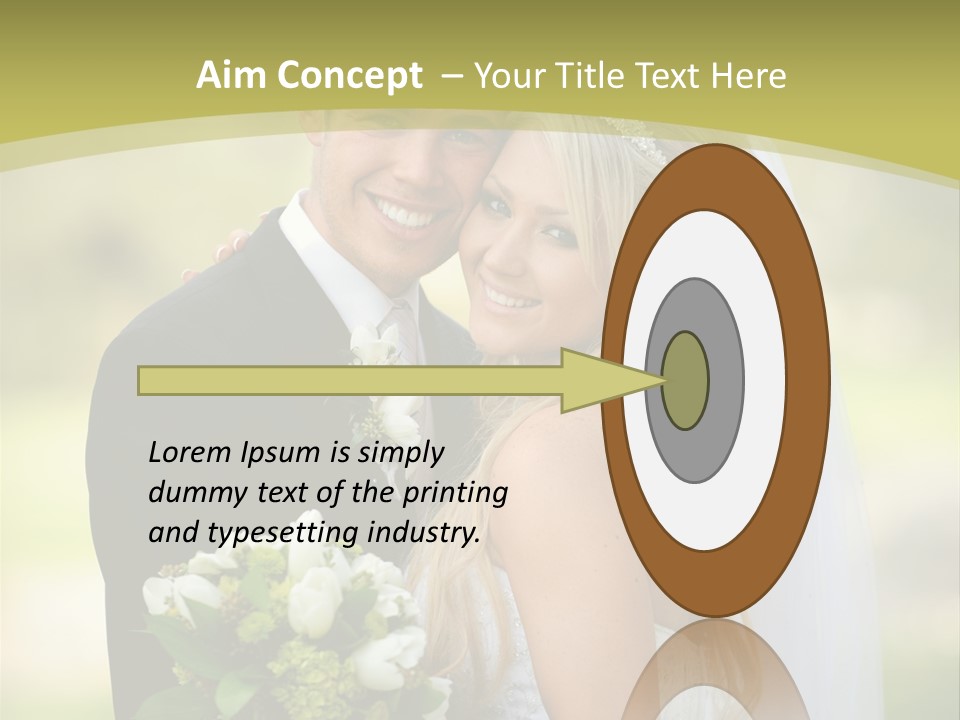 Bouquet Happiness Two PowerPoint Template