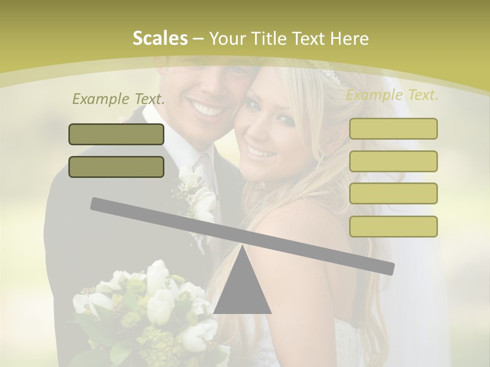 Bouquet Happiness Two PowerPoint Template