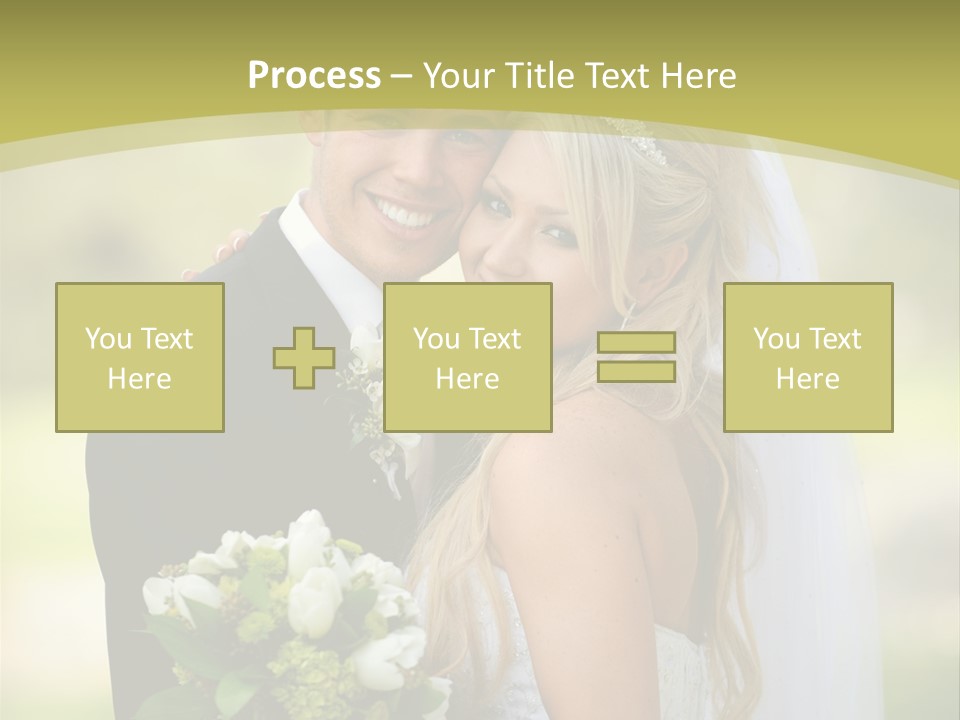 Bouquet Happiness Two PowerPoint Template