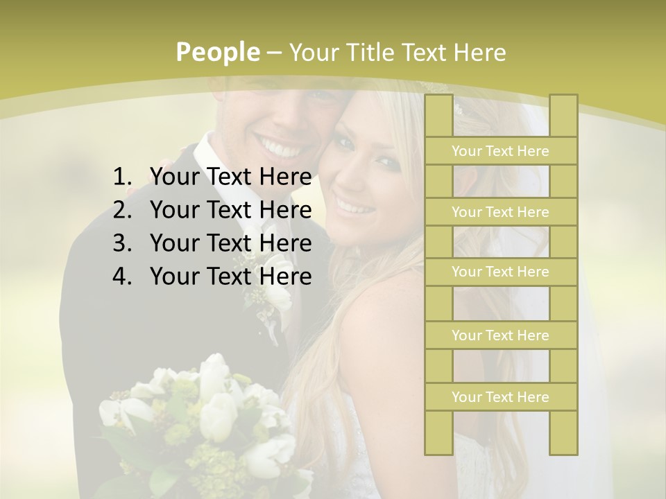 Bouquet Happiness Two PowerPoint Template