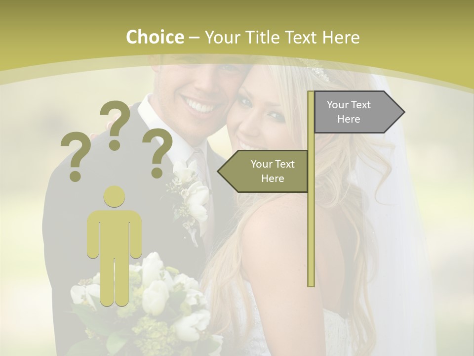 Bouquet Happiness Two PowerPoint Template