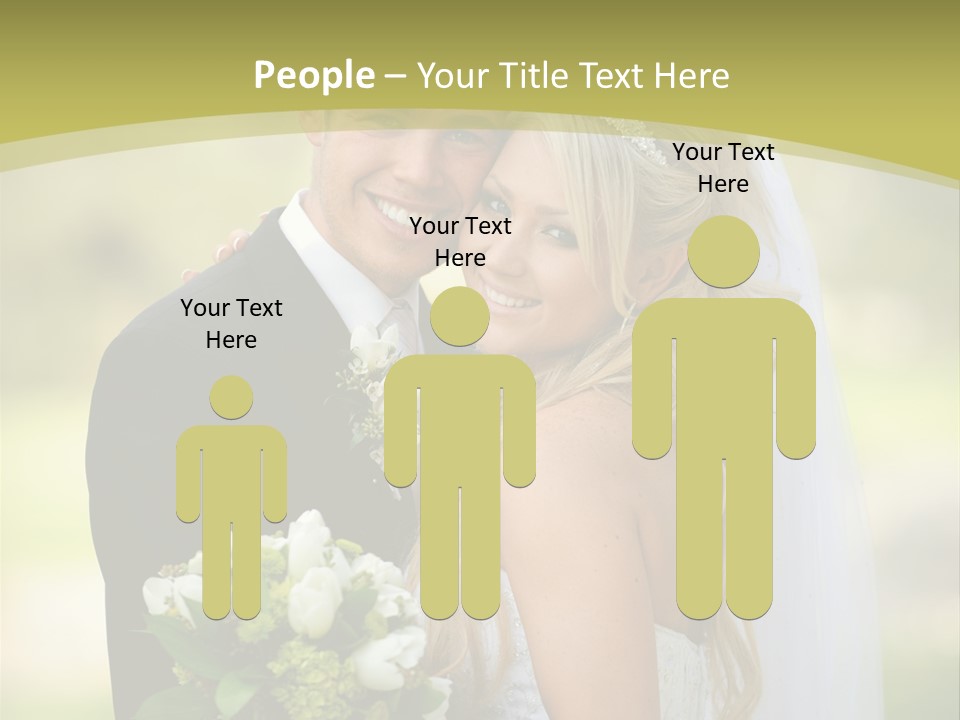 Bouquet Happiness Two PowerPoint Template