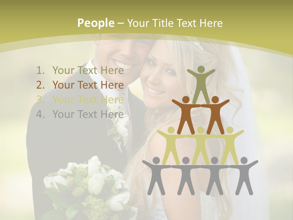 Bouquet Happiness Two PowerPoint Template