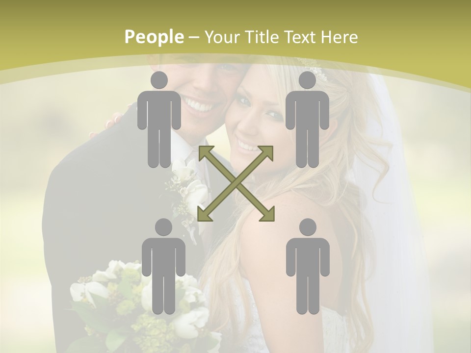 Bouquet Happiness Two PowerPoint Template