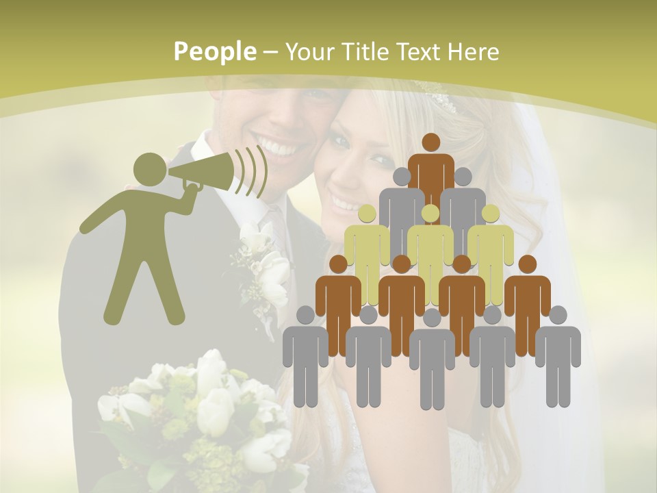 Bouquet Happiness Two PowerPoint Template