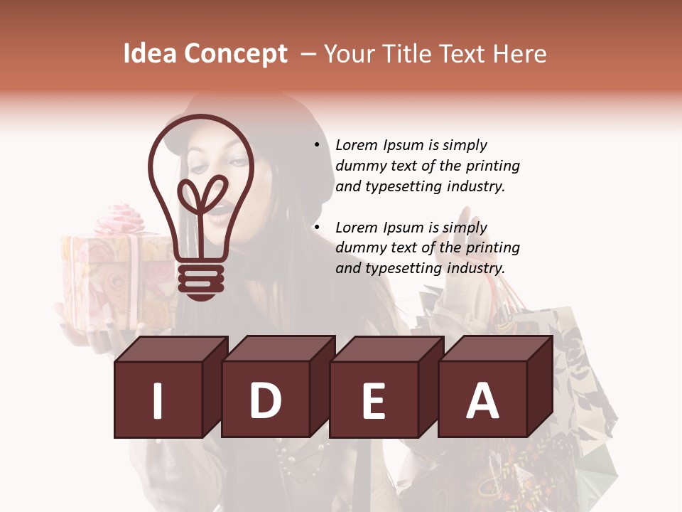 Smile Woman White PowerPoint Template