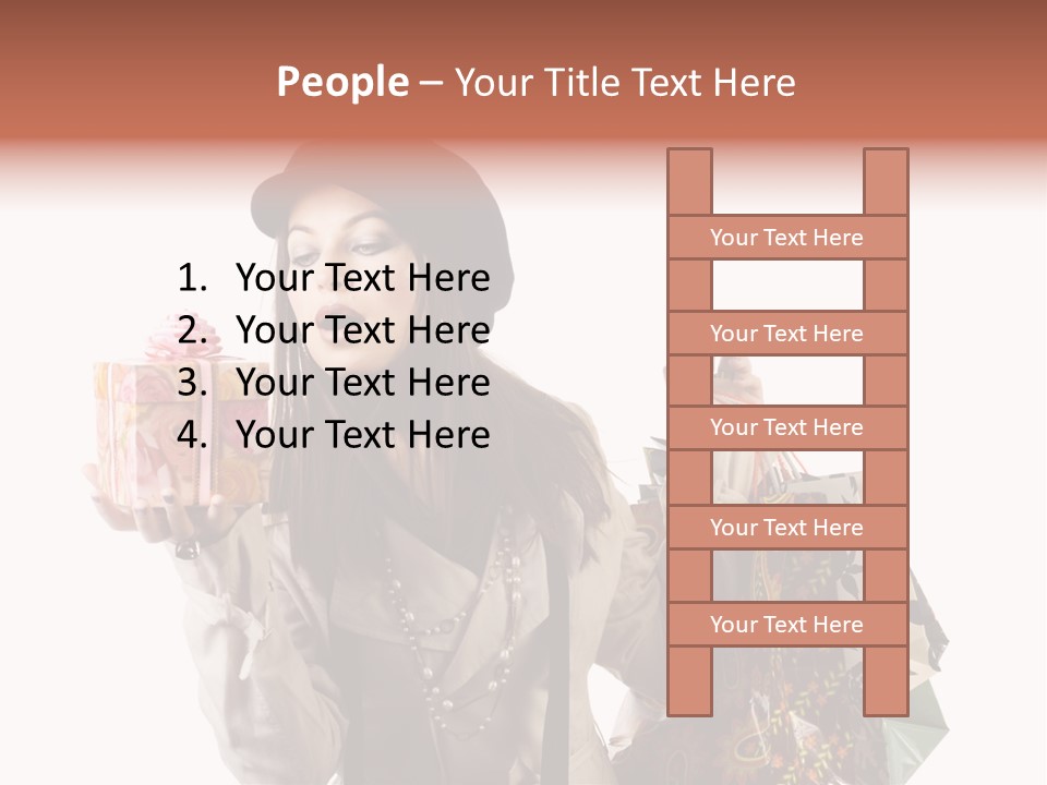 Smile Woman White PowerPoint Template