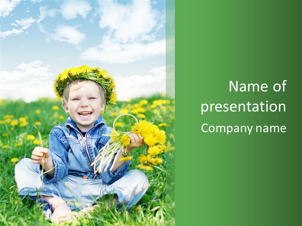 Caucasian Bonding Outdoors PowerPoint Template