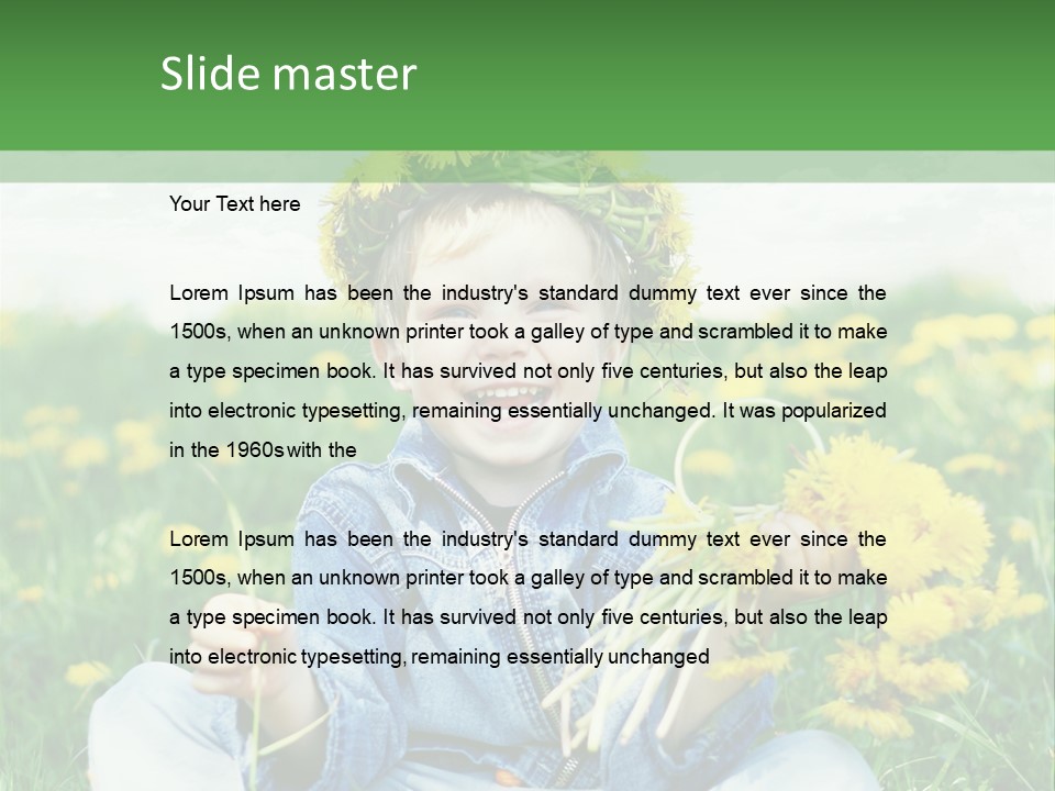 Caucasian Bonding Outdoors PowerPoint Template