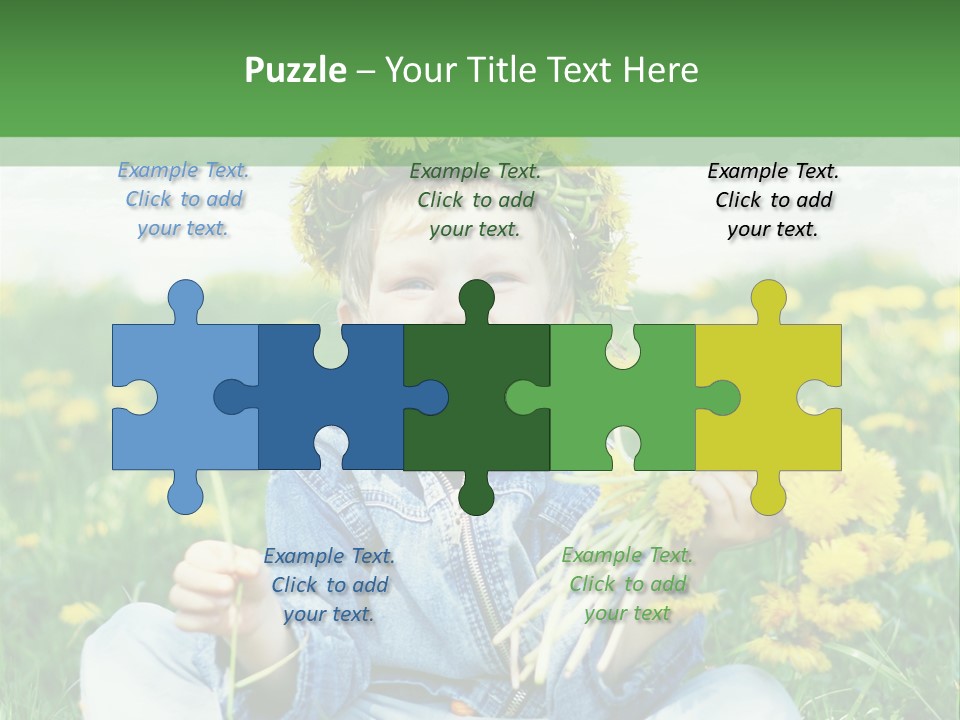 Caucasian Bonding Outdoors PowerPoint Template