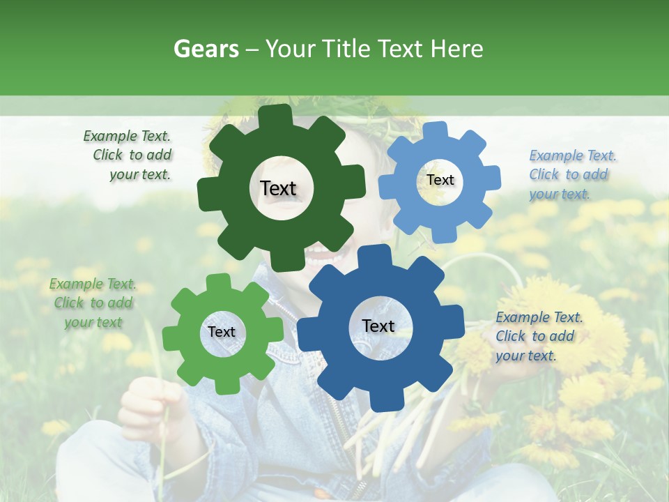 Caucasian Bonding Outdoors PowerPoint Template