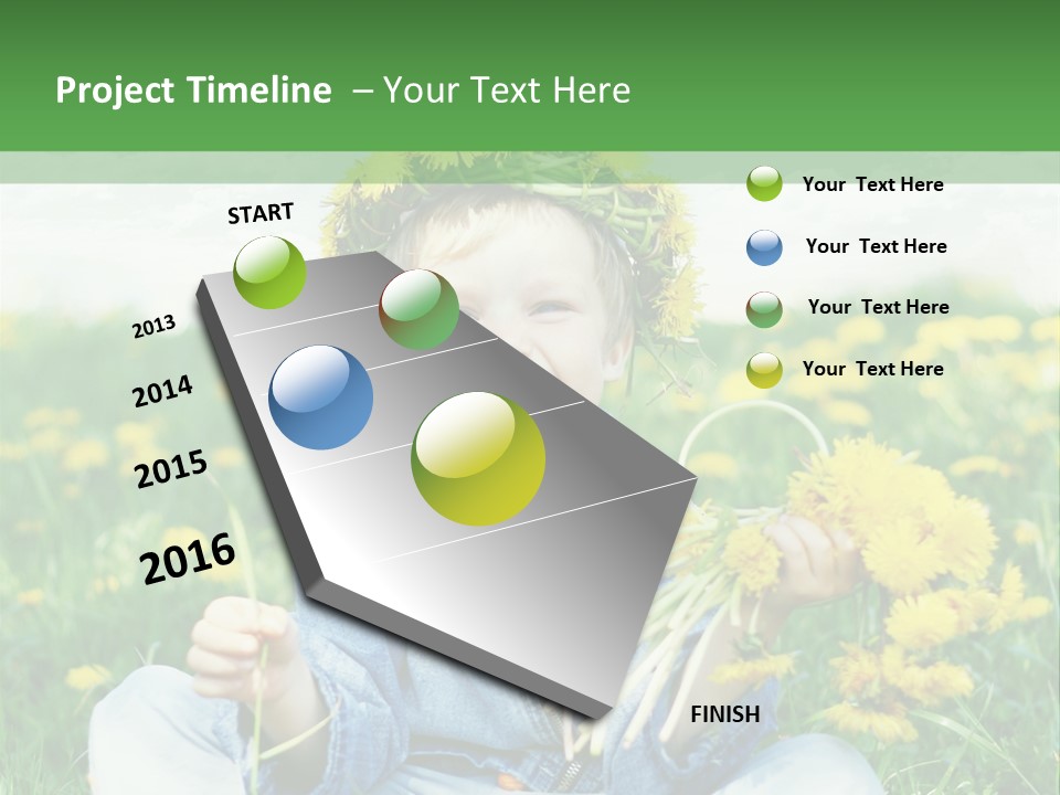 Caucasian Bonding Outdoors PowerPoint Template