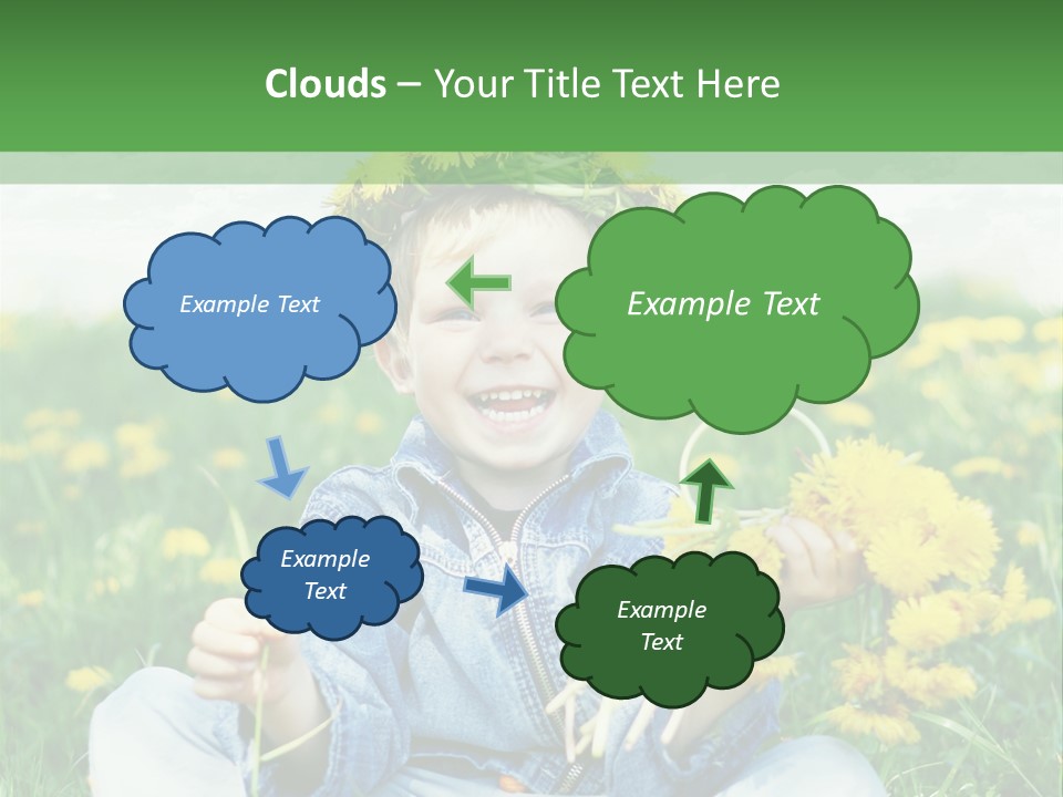 Caucasian Bonding Outdoors PowerPoint Template