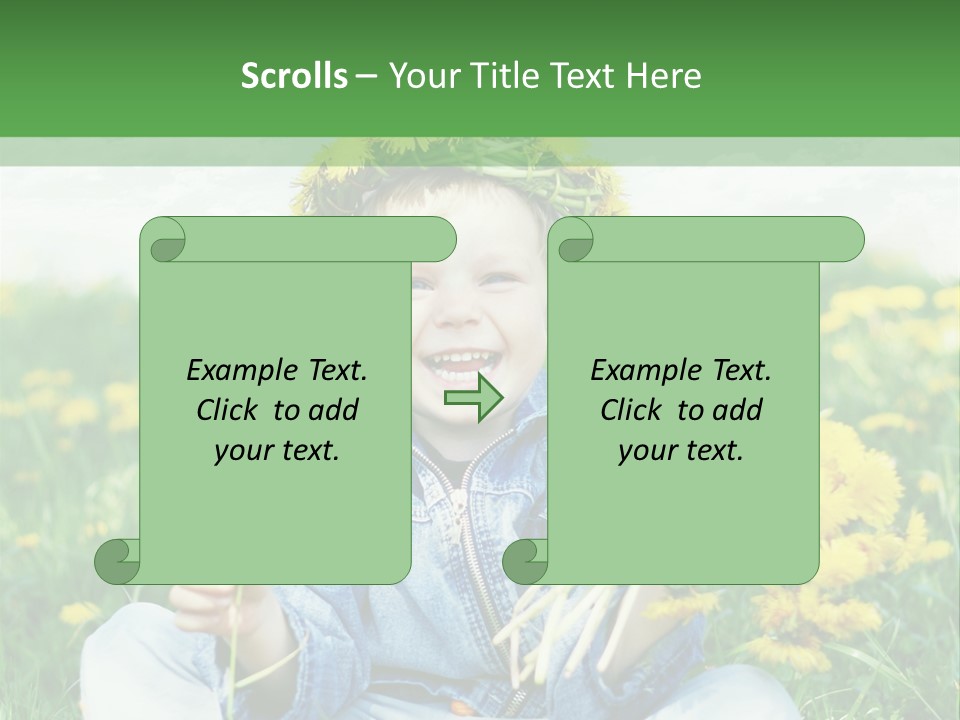 Caucasian Bonding Outdoors PowerPoint Template