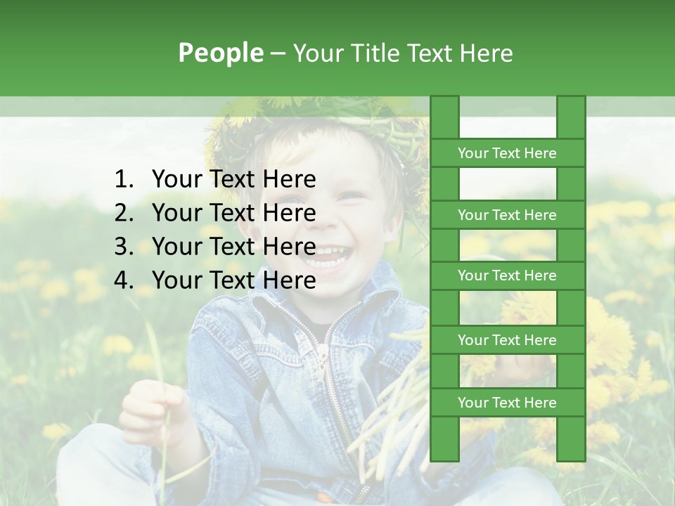 Caucasian Bonding Outdoors PowerPoint Template