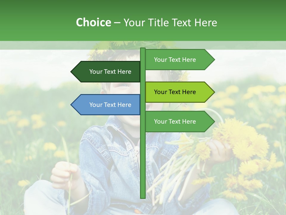 Caucasian Bonding Outdoors PowerPoint Template