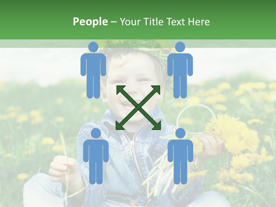 Caucasian Bonding Outdoors PowerPoint Template