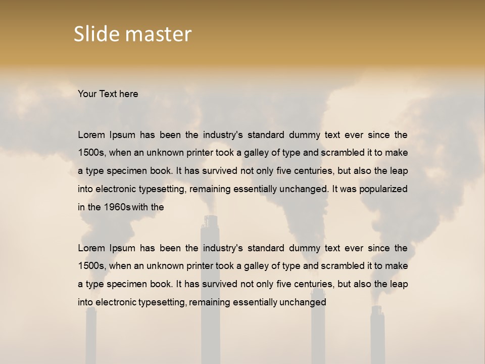 Pollution Acid Industry PowerPoint Template