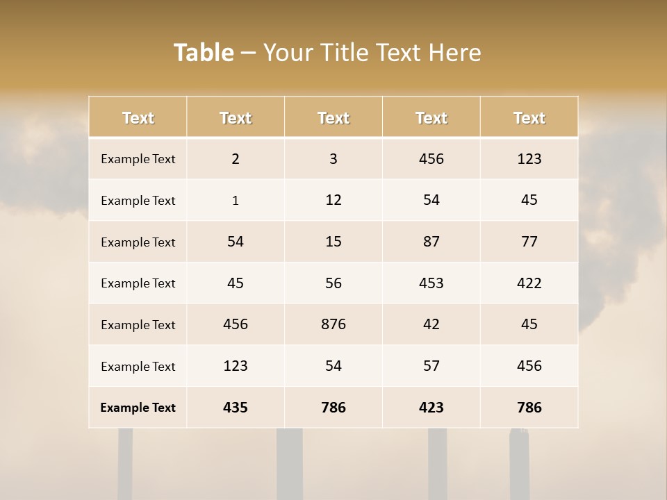Pollution Acid Industry PowerPoint Template