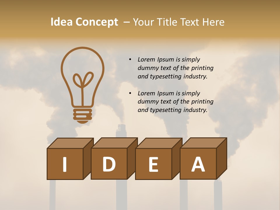 Pollution Acid Industry PowerPoint Template